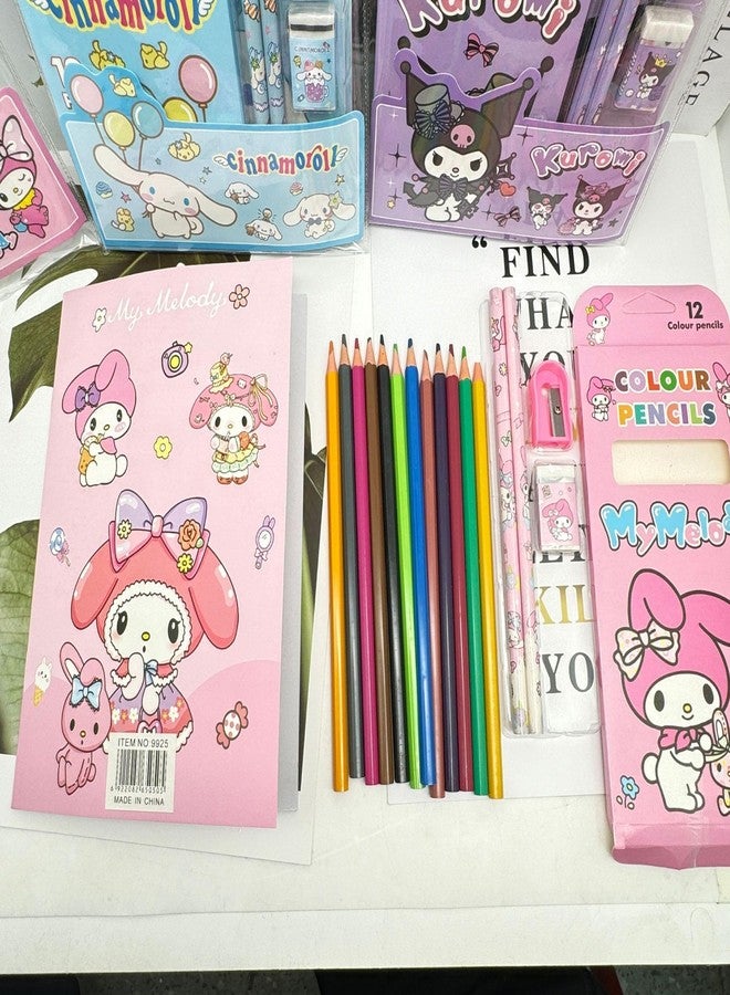 ASFunClub FunClub Stationery Set for Kids Stationary Kit Return Gift School Gifts for Kids School Kit-12Pencil Color Set,2pencil,1Eraser,1Sharpener,1Drawing Book Stationery Item Stationary Gifts-Random Color - Image 5